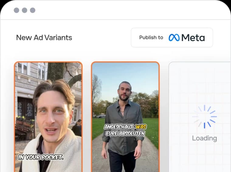 Publishing new ad variants to Meta ad accounts